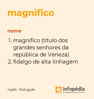 A Palavra Magnifico