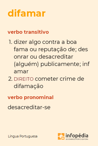 Definicao De Difamar